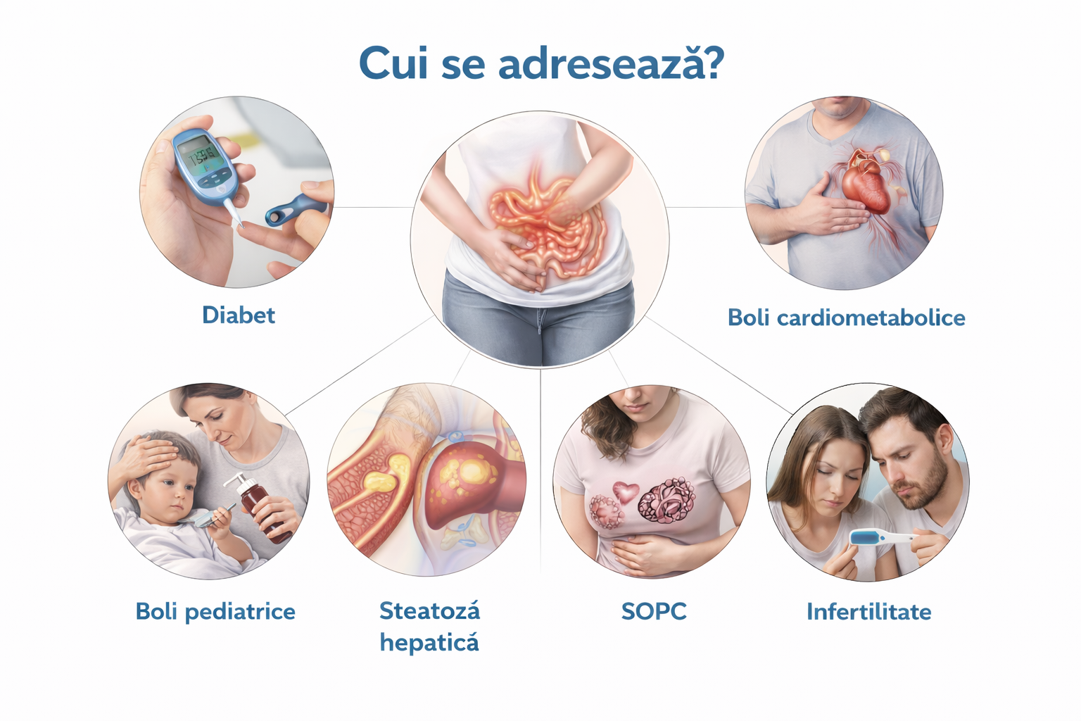 Patologii tratate prin nutriție clinică: SOPC, infertilitate, boli pediatrice, steatoză hepatică și afecțiuni metabolice